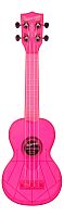 WATERMAN by KALA KA-SWF-PK Waterman Fluorescent Pink, Soprano Ukulele